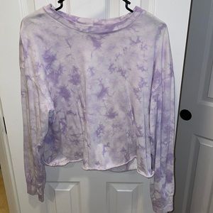 Tie Dye Forever 21 Crop Long Sleeve